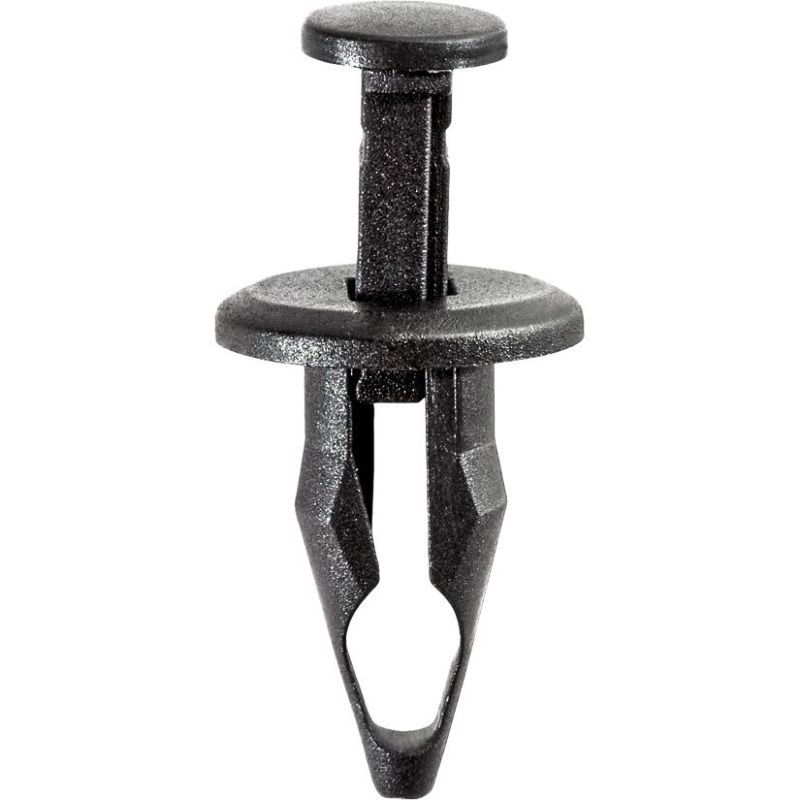 16622 Push-Type Retainer with Closed End, Black Nylon, 18 mm Head, 23 mm Stem - Front Bumper