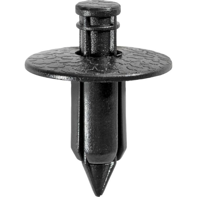 16784 Push-Type Drive Pin Type 8 Retainer Black Nylon 18 mm Head x 11 mm Stem x 7 mm Hole