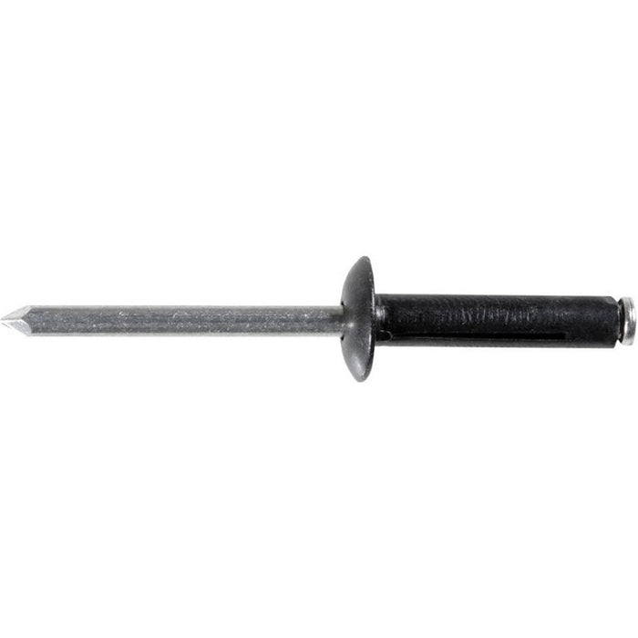 Auveco 17121 Split-Type Rivet, 3/16 in Dia x 5/64 to 15/64 in Grip Range, Aluminum, Black — view 2