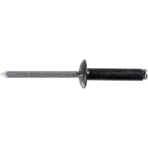 Auveco 17121 Split-Type Rivet, 3/16 in Dia x 5/64 to 15/64 in Grip Range, Aluminum, Black — view 2