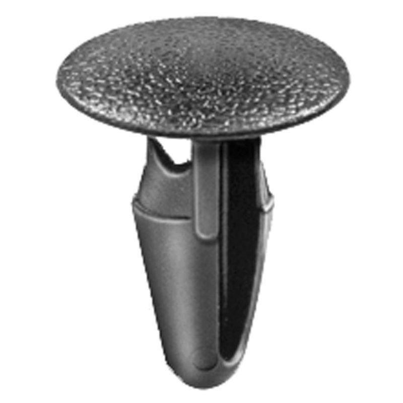17452 Single Head Type 5 Bumper Fascia Retainer, 13 mm Bottom Head, Nylon, Black