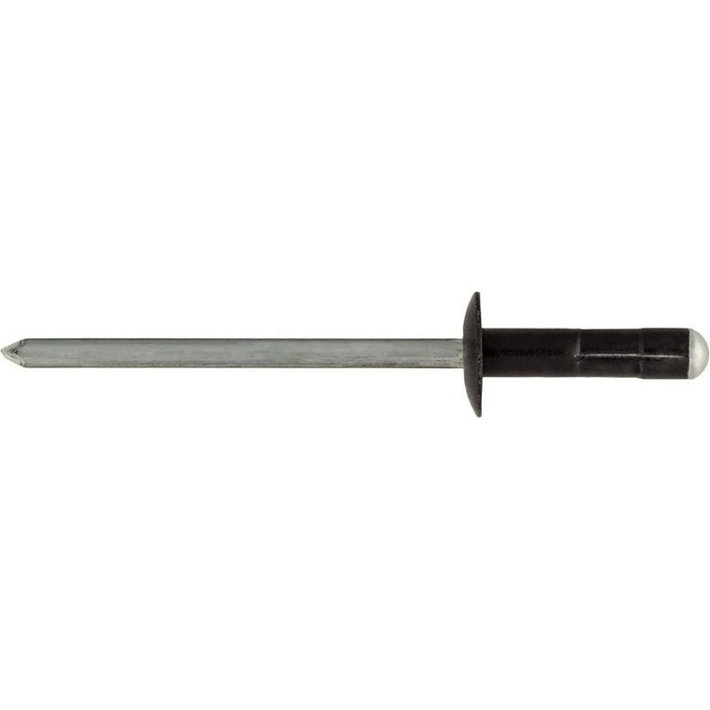 17615 Specialty Rivet, 1/8 in Dia x 3/16 to 3/8 in Grip Range, Aluminum, Black