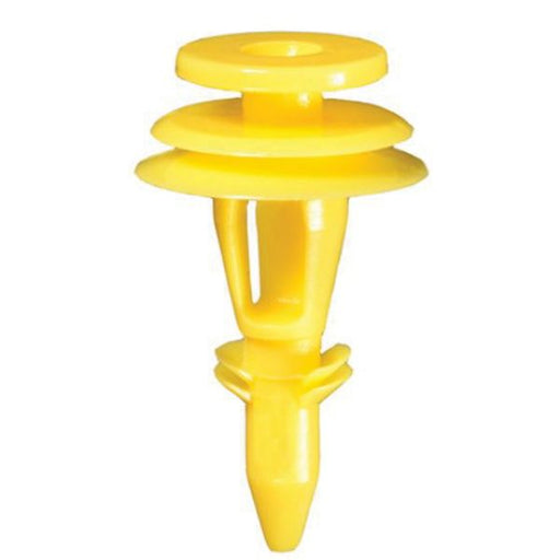Auveco 17685 Triple Head Type 10 Trim Panel and Tail Gate Retainer, 13 mm Dia Top Head, Nylon, Yello