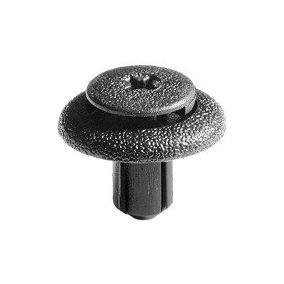 17992 Push-Type Screw-Type Retainer with Open End, 20 mm Head, 12 mm Stem, 7 mm Hole, Nylon