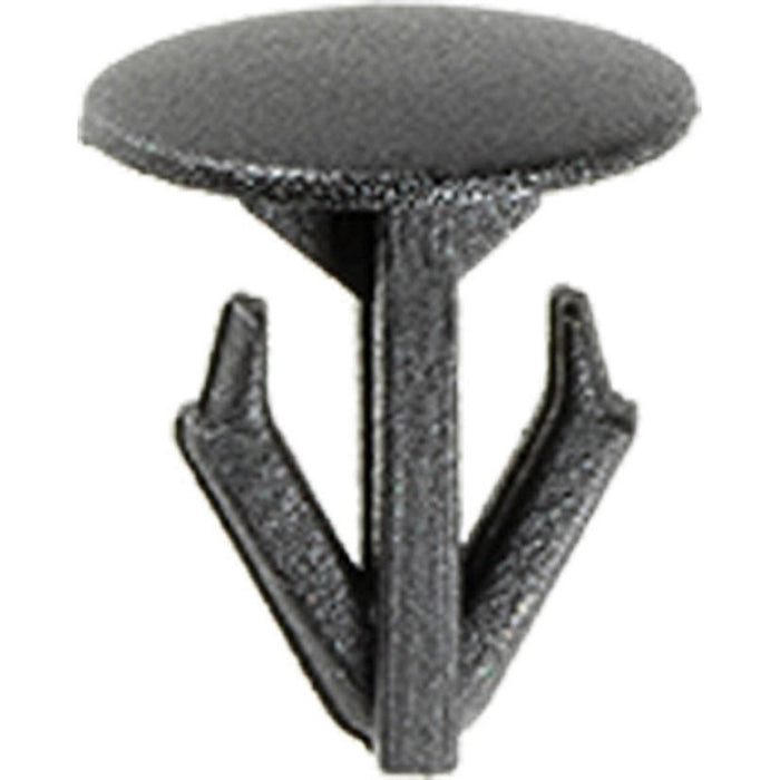 Auveco 18114 Single Head Type 4 Hood Insulation Retaining Clip, 10 mm Dia Bottom Head, Nylon, Black