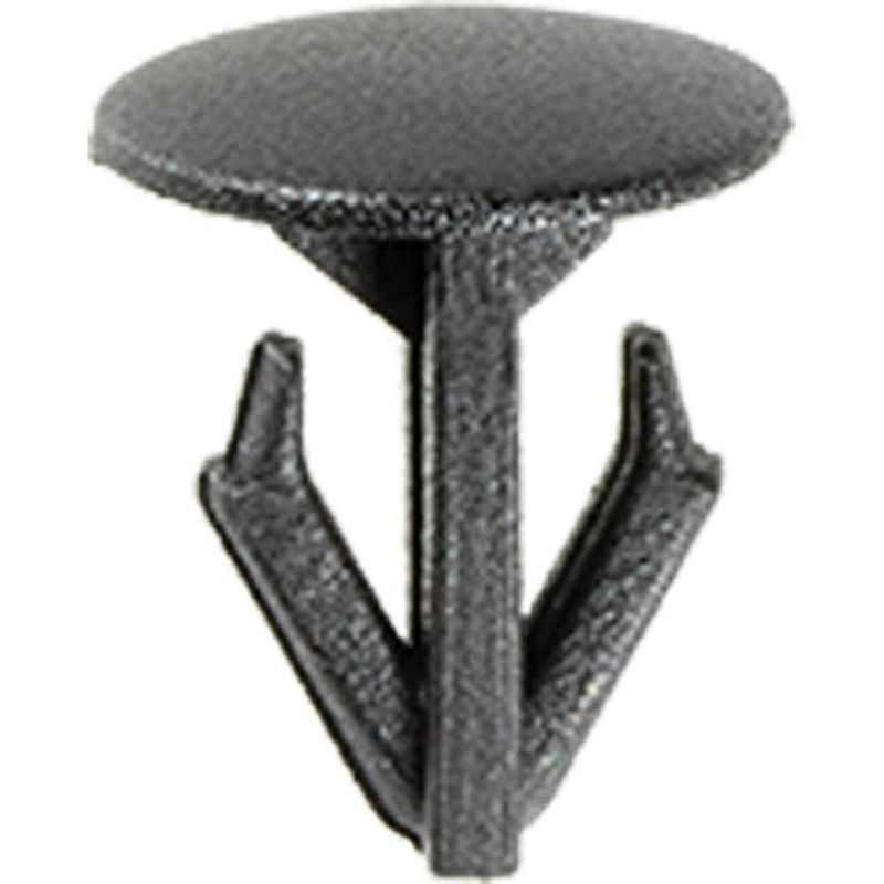 Auveco 18114 Single Head Type 4 Hood Insulation Retaining Clip, 10 mm Dia Bottom Head, Nylon, Black