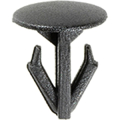 Auveco 18114 Single Head Type 4 Hood Insulation Retaining Clip, 10 mm Dia Bottom Head, Nylon, Black