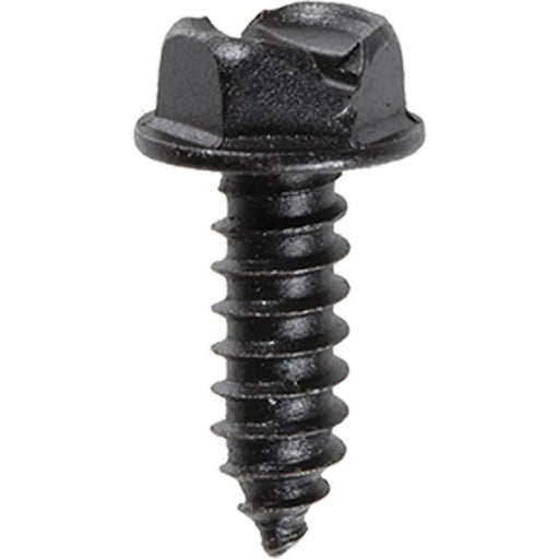 Auveco 18354 Slotted Hex Washer Head A/AB Point License Plate Screw, #14 Screw x 3/4 in L x 3/8 in A