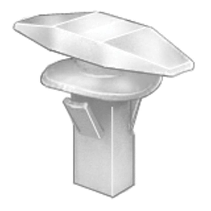 Auveco 18692 Double Head Weatherstrip Retainer, (5 x 15 mm Dia Bottom) Head, Nylon, Natural