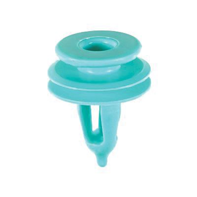18862 Triple Head Type 10 Trim Panel Retainer, Green Nylon, 19/32 in Top x 23/32 in Bottom