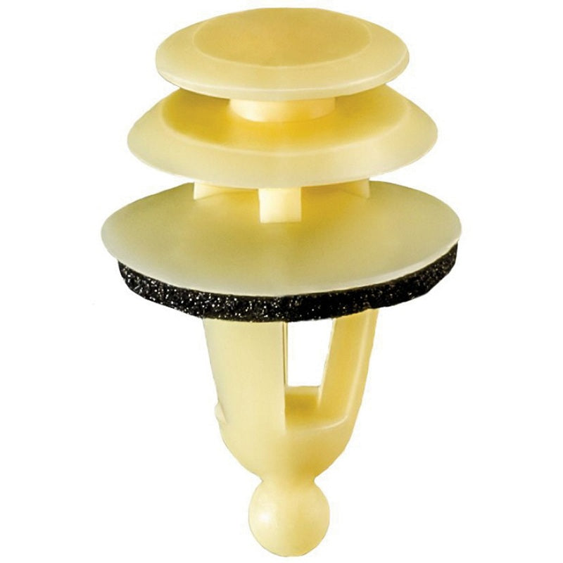 18930 Triple Head Type 10 Trim Panel Retainer, (13 mm Dia Top x 18 mm Dia Bottom) Head, Nylon