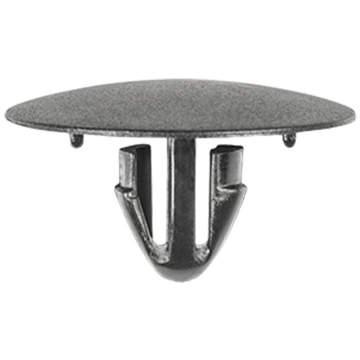 Auveco 19729 Single Head Type 4 Hood Insulation Retainer, 25 mm Dia Bottom Head, Nylon, Black