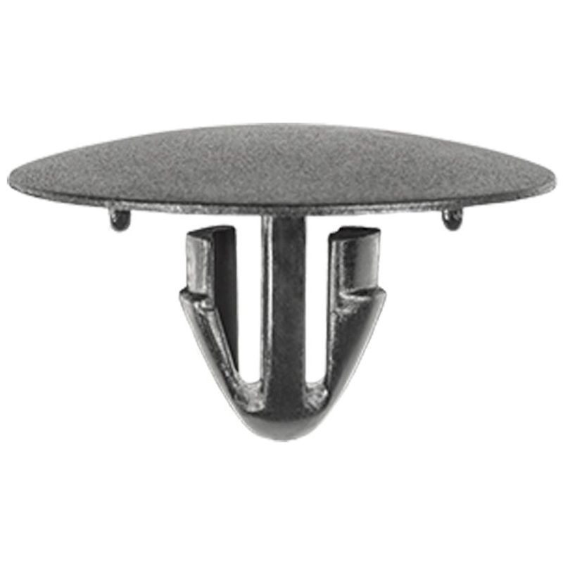 Auveco 19729 Single Head Type 4 Hood Insulation Retainer, 25 mm Dia Bottom Head, Nylon, Black