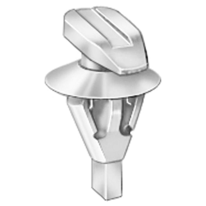 Auveco 19749 Double Head Type 3 Weatherstrip Retainer, (5 x 15 mm Dia Bottom) Head, Nylon, White
