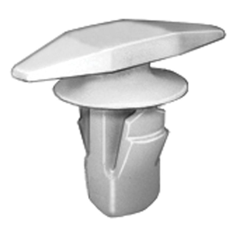 19850 Double Head Type 3 Weatherstrip Retainer, Natural Nylon, 5 x 15 mm Bottom Diameter