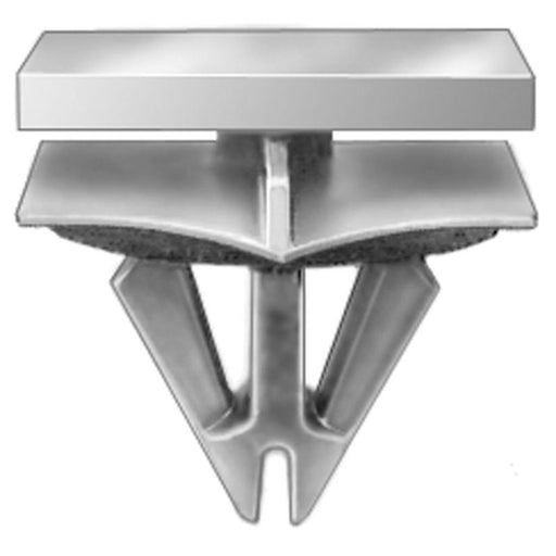 Auveco 20377 Rocker Panel Molding Clip, (9/16 x 13/16 in Top x 13/16 x 13/16 in Bottom) Head, Nylon,