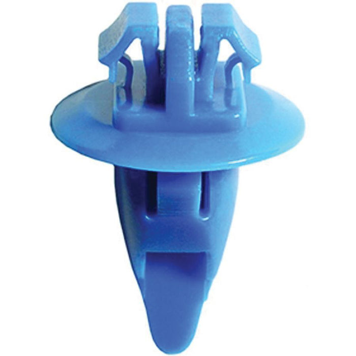 Auveco 20390 Fender Molding Clip, 17 mm Dia Head x 17 mm L Stem, Nylon, Blue