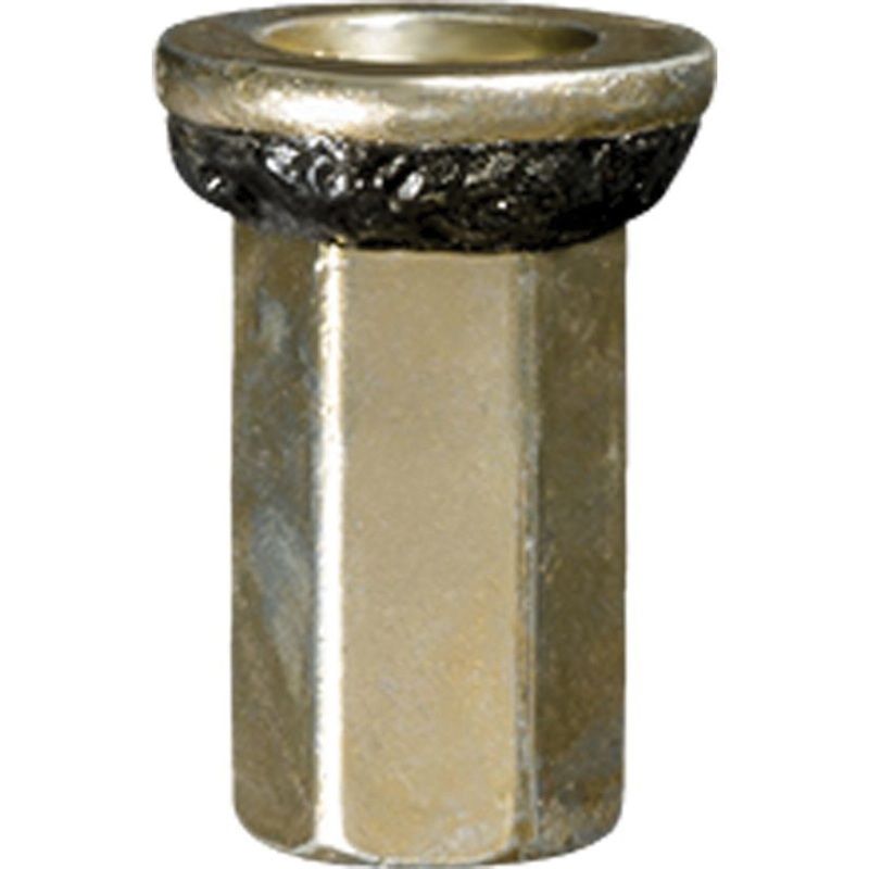20415 Tailgate and General Purpose Specialty Nutsert, M6 x 1 mm Screw, 12 mm Zinc/Yellow Head