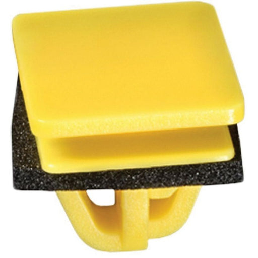 Auveco 20568 Rocker Panel Clip, (16 x 20 mm Top x 14 x 18 mm Bottom) Head x 10 mm L Stem, Nylon, Yel