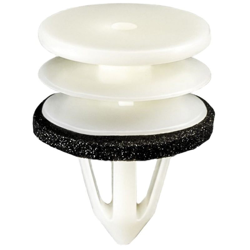 20616 Triple Head Door Panel Retainer with Sealer, Nylon, White