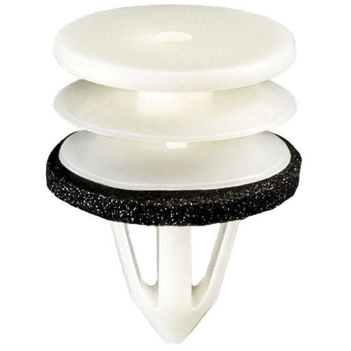 Auveco 20616 Triple Head Door Panel Retainer with Sealer, Nylon, White