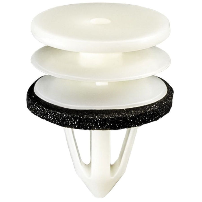 Auveco 20616 Triple Head Door Panel Retainer with Sealer, Nylon, White