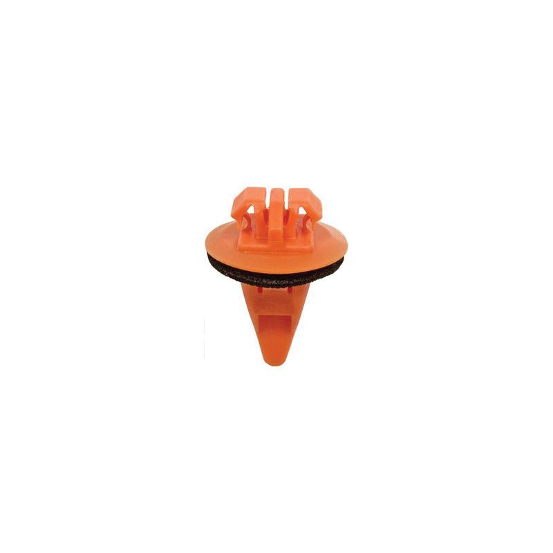 AP20688 Wheel Flare Molding Clip, 17 mm Dia Head x 17 mm L Stem, Orange Nylon