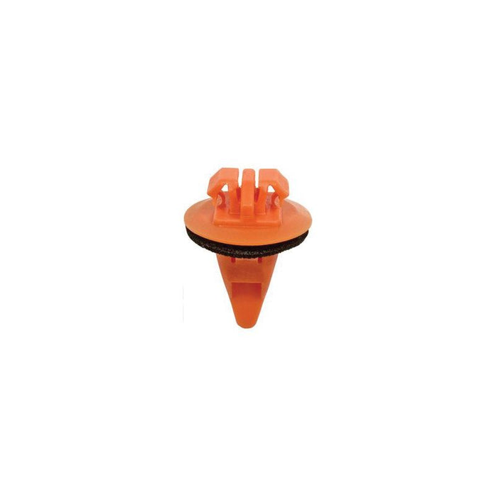 Auveco 20688 Wheel Flare Molding Clip, 17 mm Dia Head x 17 mm L Stem, Nylon, Orange