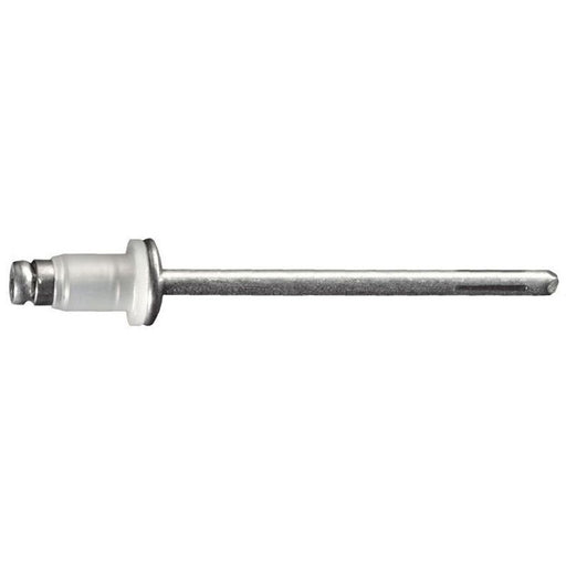 Auveco 20788 Specialty Rivet, 1/8 in Dia x 3/64 to 1/8 in Grip Range, Aluminum Rivet/Steel Mandrel