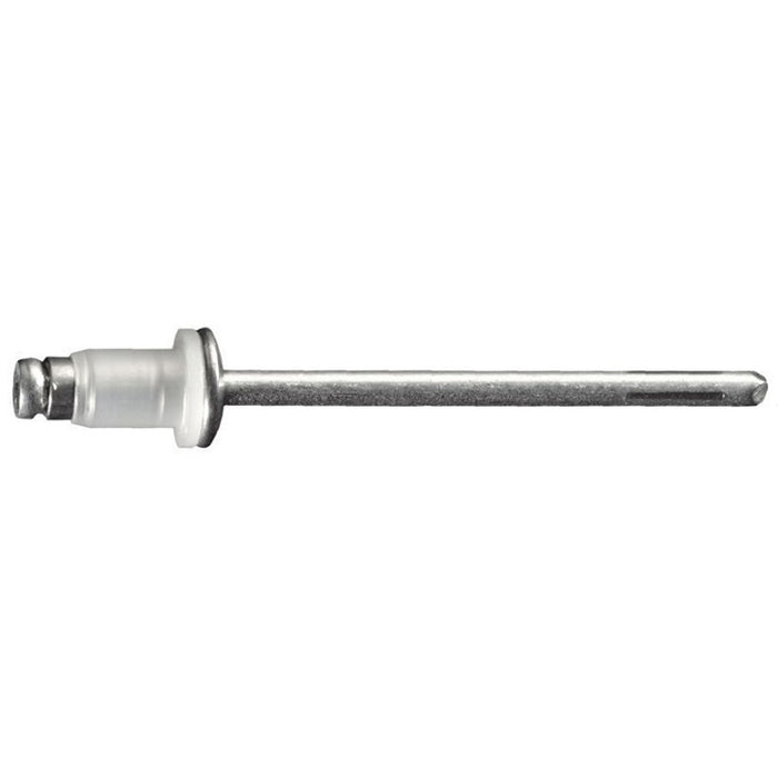 Auveco 20788 Specialty Rivet, 1/8 in Dia x 3/64 to 1/8 in Grip Range, Aluminum Rivet/Steel Mandrel