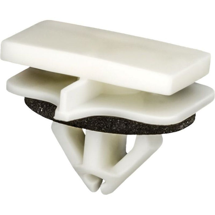 Auveco 20817 Door Trim Retaining Molding Clip, (14 x 20 mm Top x 15 x 20 mm Bottom) Head, Nylon, Whi