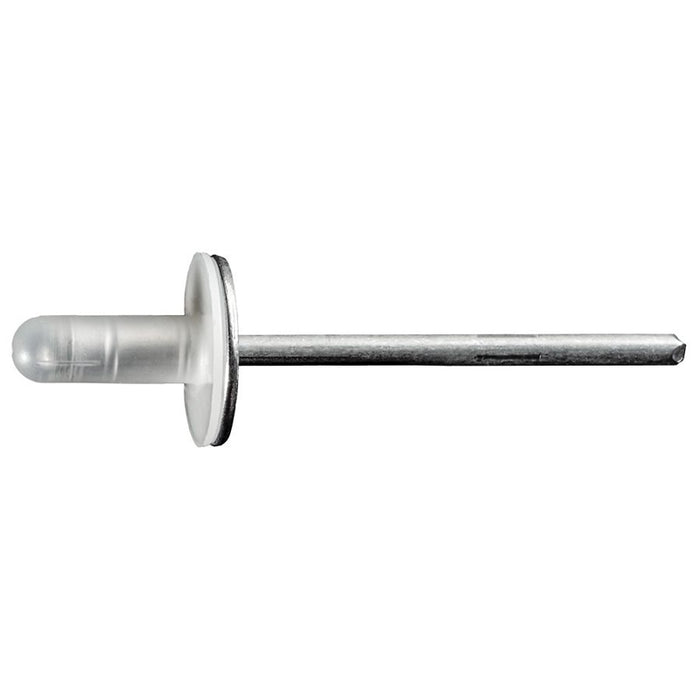 Auveco 20834 Specialty Rivet, 3/16 in Dia x 1/16 to 1/4 in Grip Range, Aluminum Rivet/Steel Mandrel