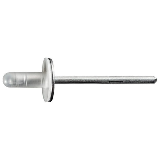 Auveco 20834 Specialty Rivet, 3/16 in Dia x 1/16 to 1/4 in Grip Range, Aluminum Rivet/Steel Mandrel