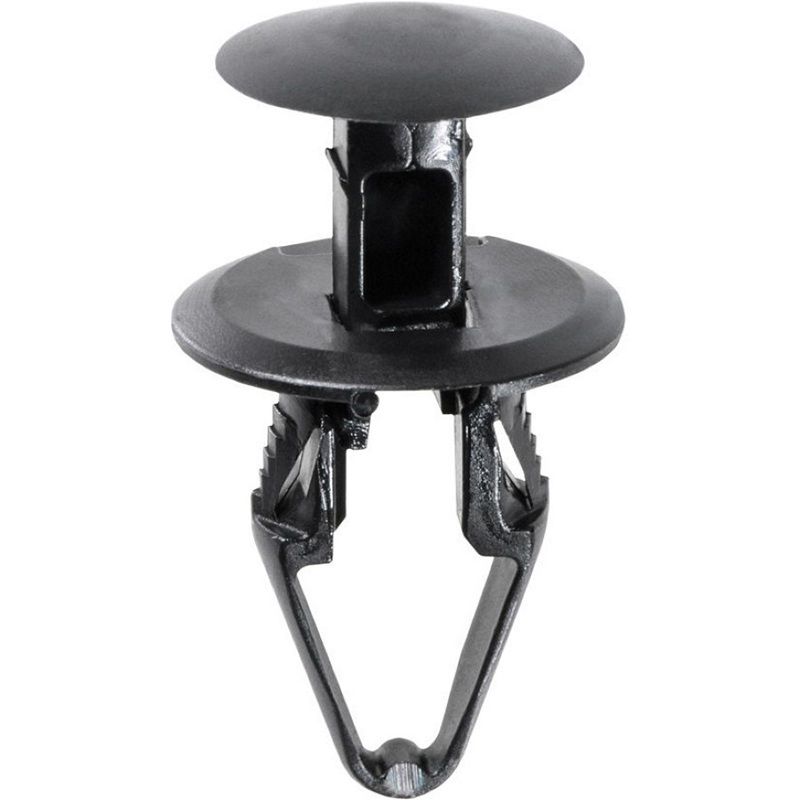 20888 Push-Type Closed End Wheel and Bumper Retainer Black Nylon 18 mm Dia Head x 20 mm L