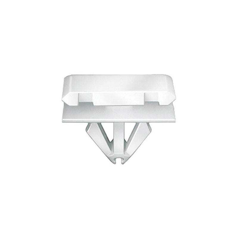 20934 Body Side Molding Clip, (12 x 20 mm) Head x 11 mm L Stem x 9 mm Hole, Nylon, White