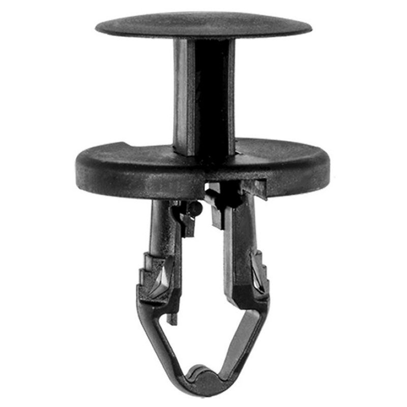 20990 Fascia and General-Purpose Retainer, Push-Type Closed-End, Nylon, Black, 19 mm Head