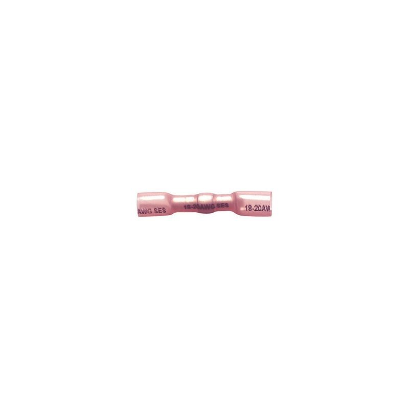Auveco 21003 Sealed Crimp and Solder Insulation Butt Connector, Polyolefin, Red