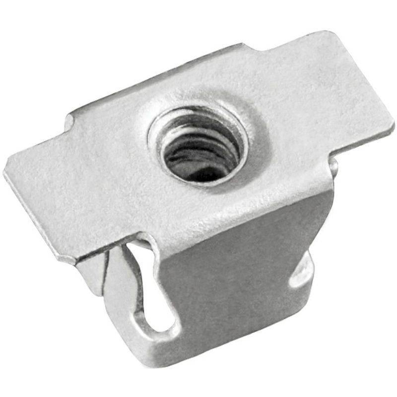 21027 Fender Bracket Retainer Nut, #8 Screw, Metal/Spring Steel, Zinc Organic