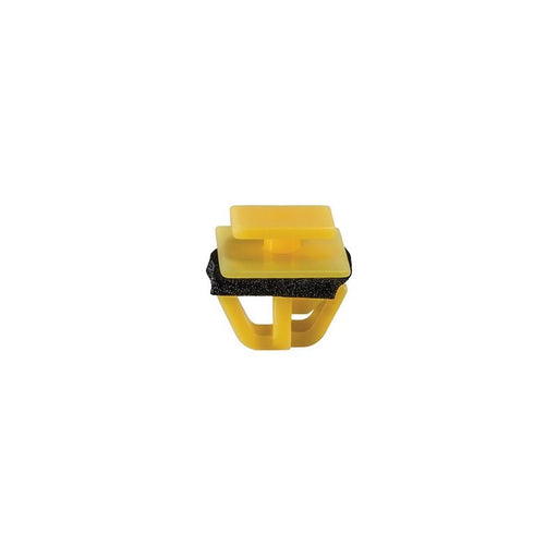 Auveco 21064 Rocker Panel Molding Clip, (10 x 11 mm Top x 14 x 19 mm Bottom) Head, Nylon, Yellow