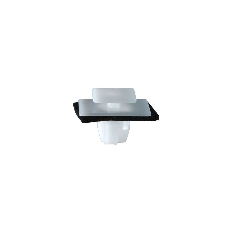 Auveco 21136 Molding Clip, (10 x 12 mm Top x 14 x 20 mm Bottom) Head x 10 mm L Stem, Nylon, White