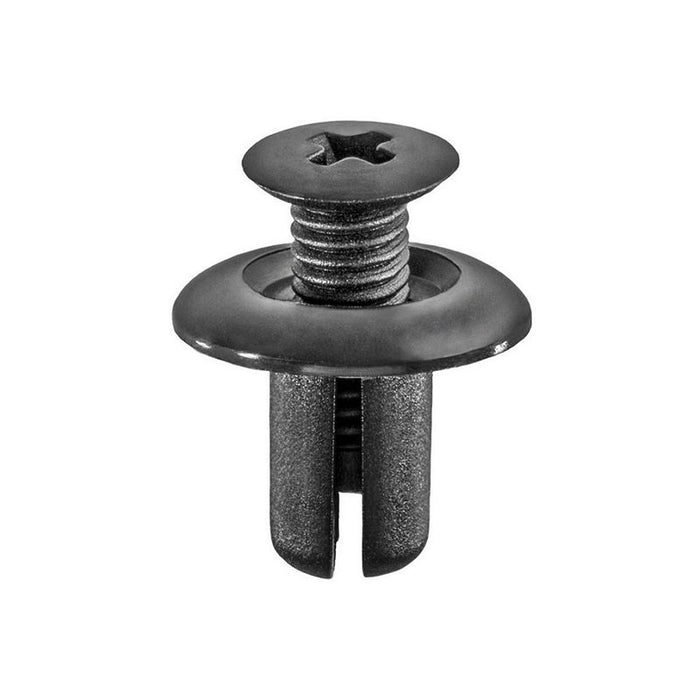 Auveco 21146 Push/Screw-Type with Open End Interior/Exterior Trim and Pillar Retainer, 18 mm Dia Hea — view 2