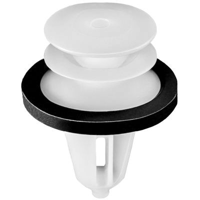 Auveco 21169 Triple Head Type-10 Door Trim Panel Retainer with Sealer, Nylon, White