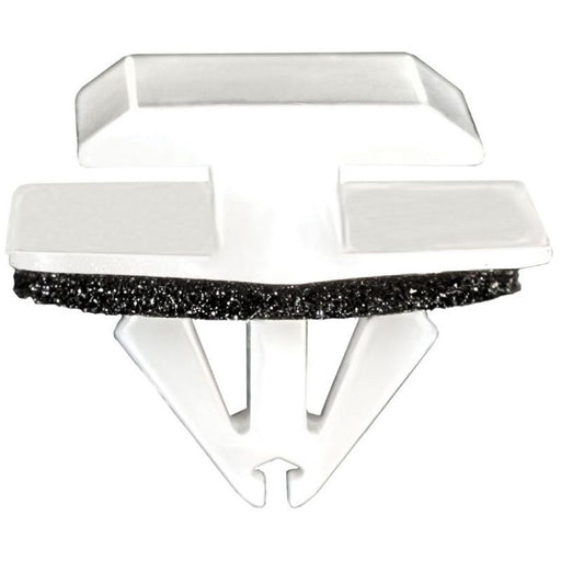 Auveco 21198 Door Cladding Molding Clip, (15 x 20 mm Top x 20 x 24 mm Bottom) Head, Nylon, White