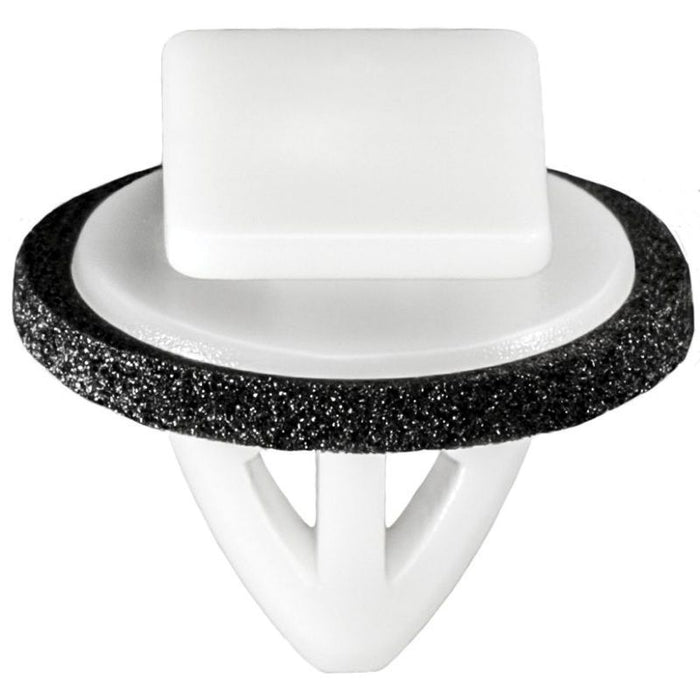 Auveco 21244 Rocker Panel Molding Clip, (11 x 15.5 mm Top x 16 mm Dia Bottom) Head, Nylon, White