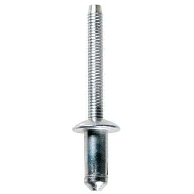 21286 Specialty Rivet, Steel, 1/4 in Dia, Grip Range 3/16-to-17/64 in, High Strength