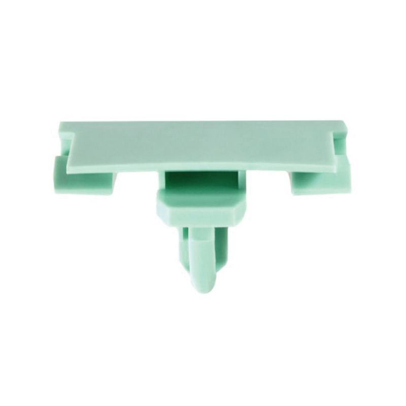 21503 Rocker Molding Clip, (22 x 46 mm) Head x 17 mm L Stem x 10 mm Hole, Nylon, Green