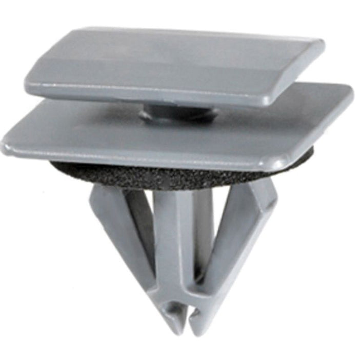 Auveco 21522 Fender and Rocker Molding Clip, (14 x 18 mm Top x 18 x 21 mm Bottom) Head, Nylon, Gray