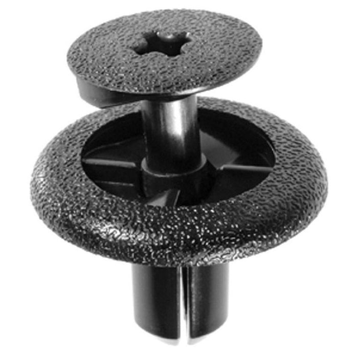 Auveco 21594 Push/Screw-Type with Open End Duct and Lower Molding Retainer, 20 mm Dia Head, Nylon, B