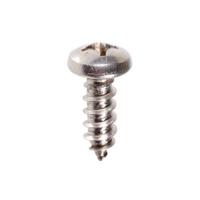Auveco 21609 Phillips Pan Head License Plate Screw, #14 Screw x 3/4 in L x 15/32 in Dia Head, Stainl