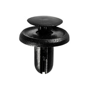Auveco 21658 Push-Type Type 4 Retainer, 15 mm Dia Head x 11 mm L Stem x 6 mm Hole, Nylon, Black